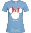 Женская футболка Lyuda minnie mouse Голубой фото