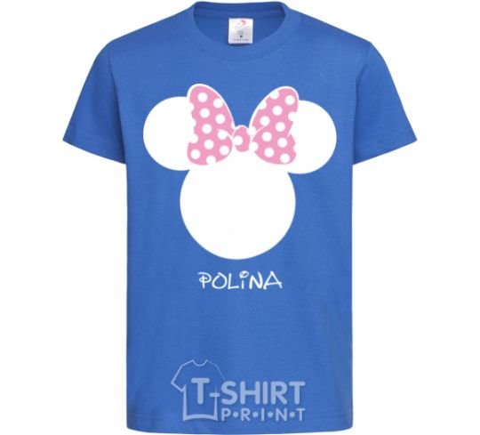 Kids T-shirt Polina minnie mouse royal-blue фото