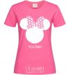 Женская футболка Polina minnie mouse Ярко-розовый фото