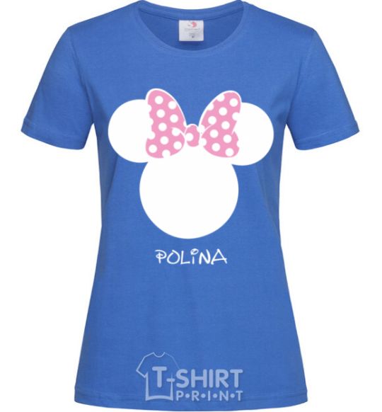 Women's T-shirt Polina minnie mouse royal-blue фото