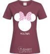 Women's T-shirt Polina minnie mouse burgundy фото