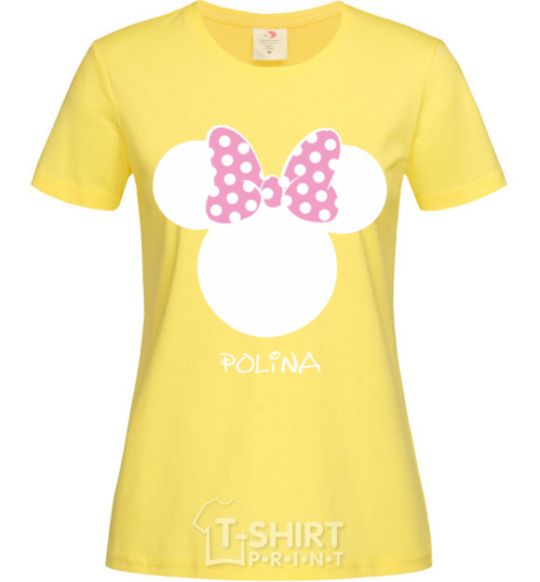 Женская футболка Polina minnie mouse Лимонный фото