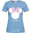 Women's T-shirt Polina minnie mouse sky-blue фото