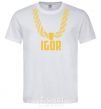 Men's T-Shirt Igor gold chain White фото