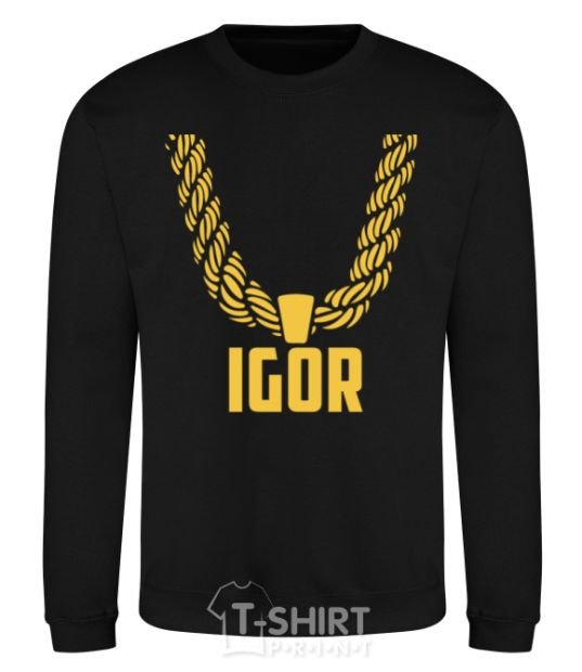 Sweatshirt Igor gold chain black фото