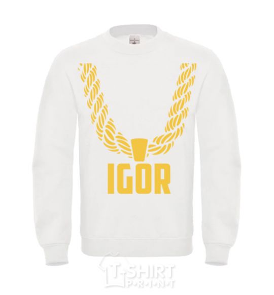 Sweatshirt Igor gold chain White фото