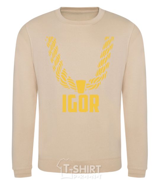 Sweatshirt Igor gold chain sand фото