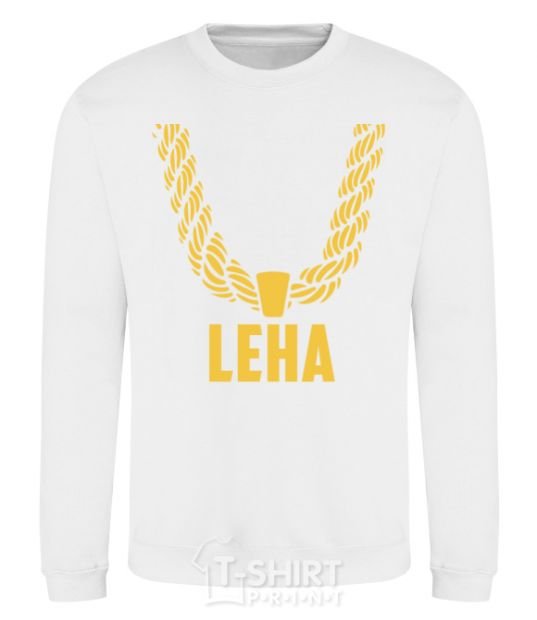 Sweatshirt Leha gold chain White фото