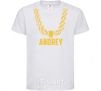 Kids T-shirt Andrey gold chain White фото