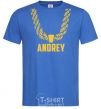 Men's T-Shirt Andrey gold chain royal-blue фото