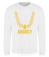 Sweatshirt Andrey gold chain White фото