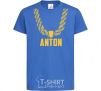 Kids T-shirt Anton gold chain royal-blue фото