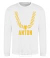 Sweatshirt Anton gold chain White фото