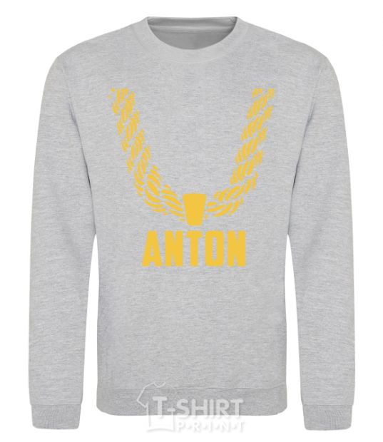 Sweatshirt Anton gold chain sport-grey фото