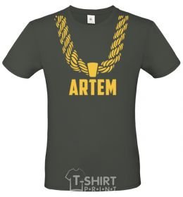 Men's T-Shirt Artem gold chain millennial-khaki фото