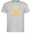 Men's T-Shirt Artem gold chain grey фото