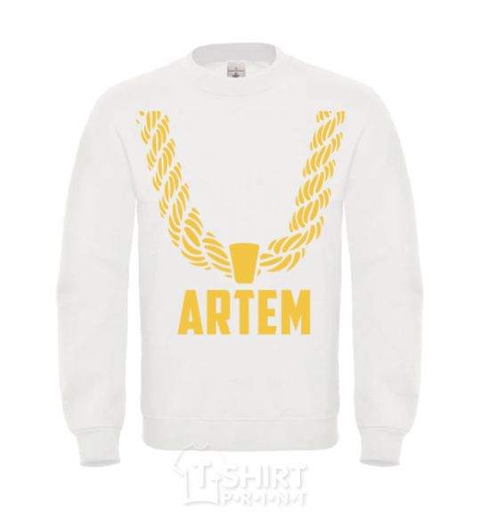 Sweatshirt Artem gold chain White фото