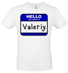 Men's T-Shirt Hello my name is Valeriy White фото