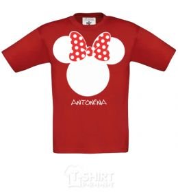 Kids T-shirt Antonina minnie mouse red фото
