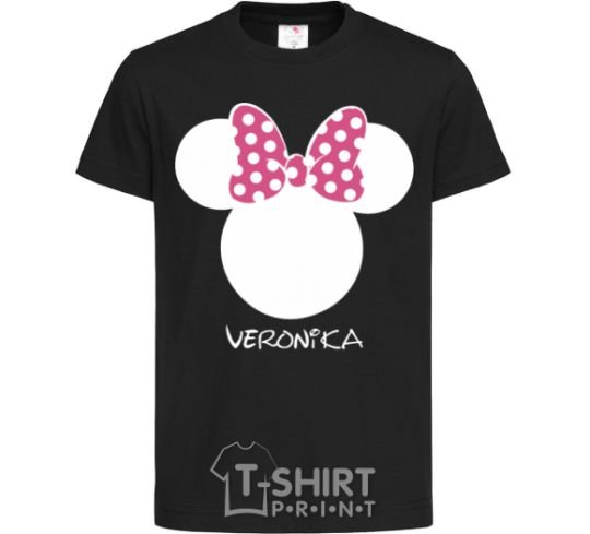 Kids T-shirt Veronika minnie mouse black фото