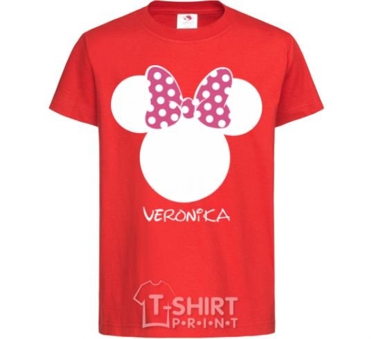 Kids T-shirt Veronika minnie mouse red фото