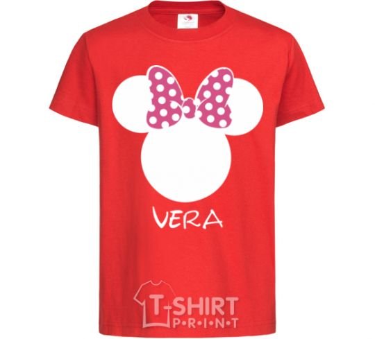 Kids T-shirt Vera minnie mouse red фото