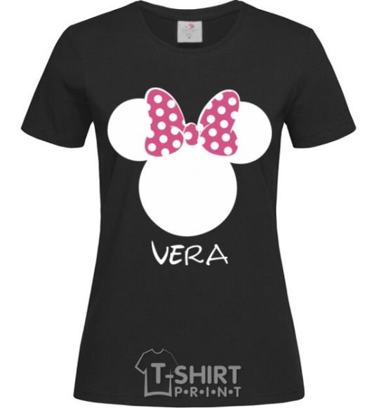 Women's T-shirt Vera minnie mouse black фото