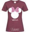 Women's T-shirt Vera minnie mouse burgundy фото