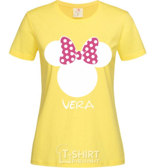 Women's T-shirt Vera minnie mouse cornsilk фото
