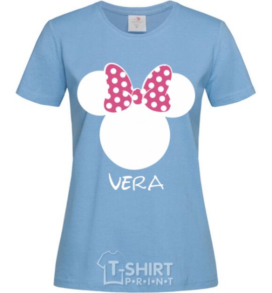 Women's T-shirt Vera minnie mouse sky-blue фото