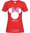 Женская футболка Vera minnie mouse Красный фото