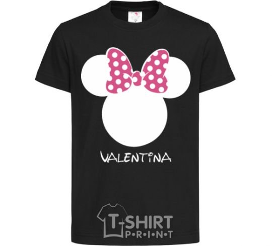 Kids T-shirt Valentina minnie mouse black фото