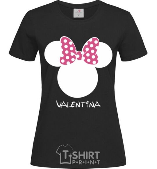 Women's T-shirt Valentina minnie mouse black фото