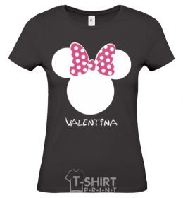 Women's T-shirt Valentina minnie mouse black фото