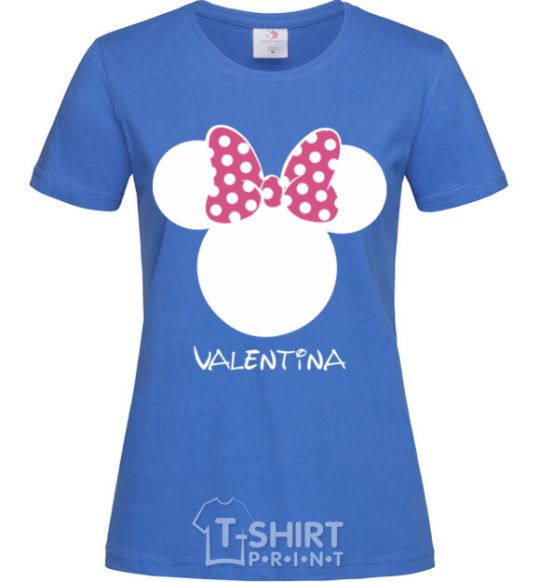 Women's T-shirt Valentina minnie mouse royal-blue фото