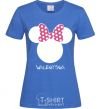 Women's T-shirt Valentina minnie mouse royal-blue фото