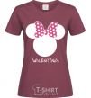 Women's T-shirt Valentina minnie mouse burgundy фото