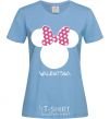 Women's T-shirt Valentina minnie mouse sky-blue фото