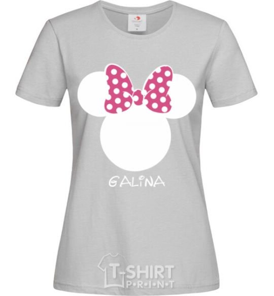 Women's T-shirt Galina minnie mouse grey фото