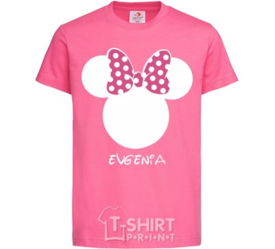 Детская футболка Evgenia minnie mouse Ярко-розовый фото