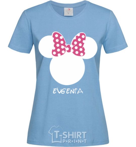 Women's T-shirt Evgenia minnie mouse sky-blue фото