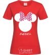 Women's T-shirt Evgenia minnie mouse red фото