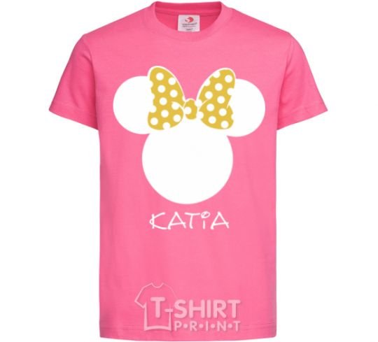 Детская футболка Katia minnie mouse Ярко-розовый фото