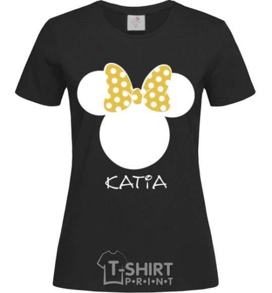 Women's T-shirt Katia minnie mouse black фото