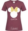 Women's T-shirt Katia minnie mouse burgundy фото