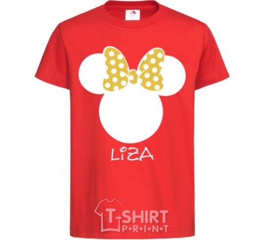 Kids T-shirt Liza minnie mouse red фото