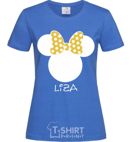 Женская футболка Liza minnie mouse Ярко-синий фото