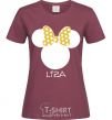 Женская футболка Liza minnie mouse Бордовый фото