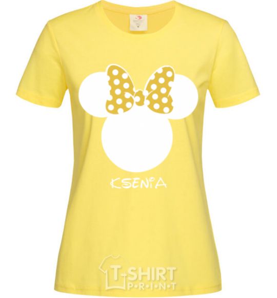 Женская футболка Ksenia minnie mouse Лимонный фото