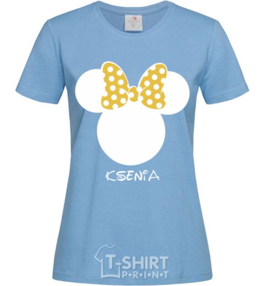 Женская футболка Ksenia minnie mouse Голубой фото